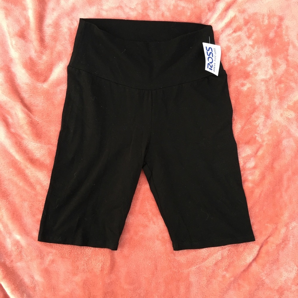 Black High Waisted Biker Shorts